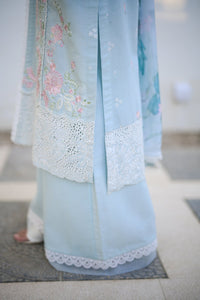 ZAHRA (ICE BLUE) - LUXURY LAWN X EID 2024 Zaib