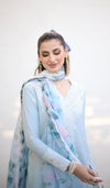 ZAHRA (ICE BLUE) - LUXURY LAWN X EID 2024 Zaib