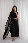 DEEP BLACK ROSES SET / EID 2024 PRET NPA3-24411 Zaib