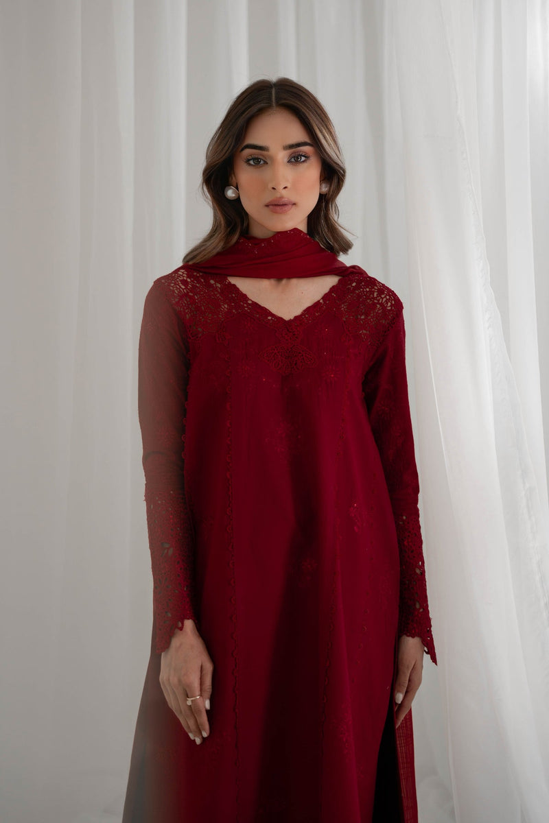 MAROON SET / EID PRET 2024 NPA3-24408 Zaib