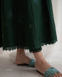 EMERALD GREEN KALIDAAR SET / EID 2024 PRET NPA3-24409 Zaib