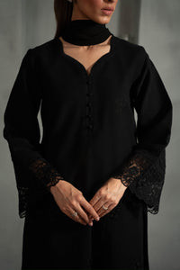 ALL BLACK EMBROIDERED 3PCS (NPA3-24422) Zaib