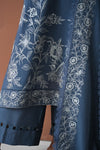 BLUE SLATE GREY LUXURY EMBROIDERED KARANDI SET (NEL-24630) Zaib