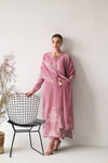 PASTEL PINK LUXURY EMBROIDERED KARANDI SET (NEL-24636) Zaib