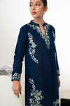 NAVY BLUE LUXURY EMBROIDERED FALL SET (NPA2-24316)