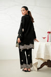 BLACK LUXURY EMBROIDERED FALL SET (NPA2-24317)