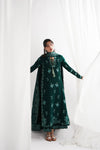 DEEP EMERALD LUXURY EMBROIDERED 3PCS SET NPA3-25418 (EID 2025 READY TO WEAR)