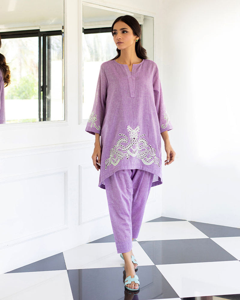 Purple & Pastel Cutwork Nia Mia