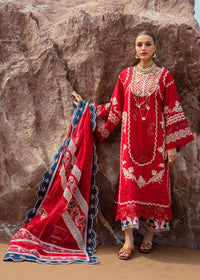 Stars of Fire - Flame red - Unstitched Saira Shakira