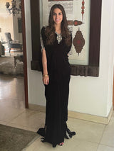 Black Velvet Embellished Kaaftan SAK ATELIER