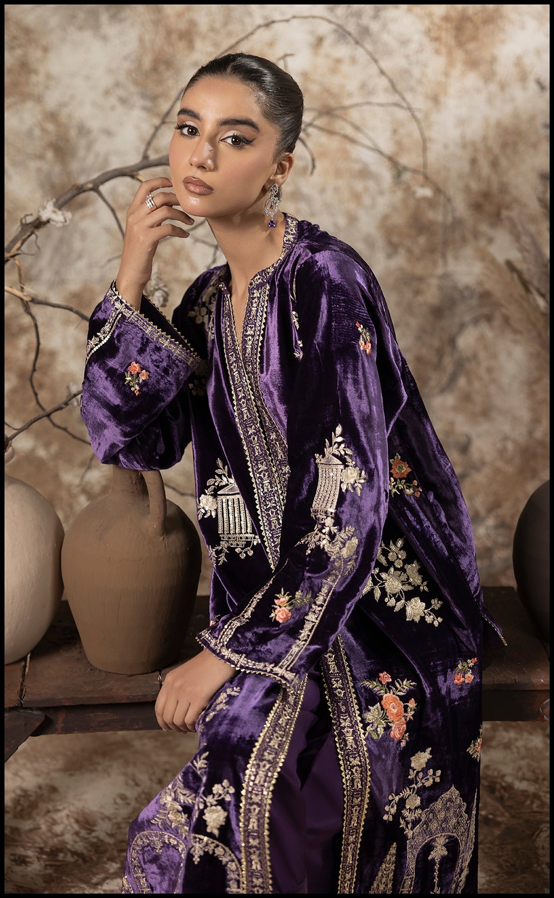 Opulent plum Sumaira Aurangzeb